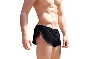 Alivebody Męskie seksowne spodenki z siateczki, krótkie spodenki z częściami po bokach, bielizna bokserska