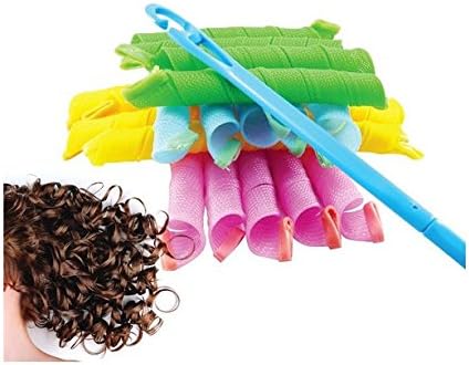 QiangWei 18 Curlers, Soft, Flexible, Curls, Hair, Creates Curls, Curly, Hairstyle