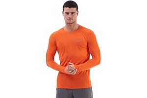 TCA Men's Stamina Long Sleeve Reflective Lightweight Running Workout Training Gym Top with Thumb Holes