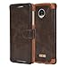 Price comparison product image Moto Z Play Case - PU Leather Flip Case Cover With Wallet for Lenovo / Motorola Moto Z Play [5.5 Inch] 2016 Model,Coffee Brown