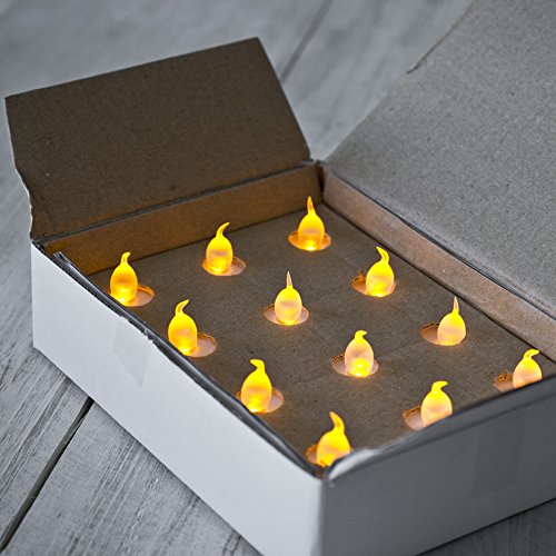 12 led flammenlose kerzen, elektrische flackernde batteriebetriebene teelichter, led votivkerzen warme weiße - 3