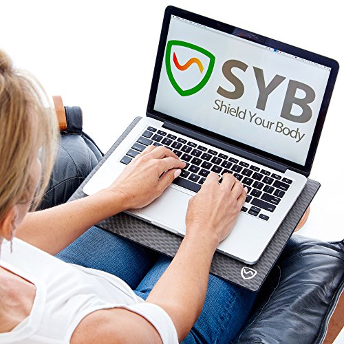 SYB – Laptop-Unterlage – Schutz vor EMF-Strahlung & Hitze (Schwarz) - 5