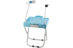 EJOYOUS Pedicure Foot Rest, Professional Pedicure Foot Stand Stool Adjustable Pedicure Nail Pedal with Fan and LED, Pedicure Footrest Chair for Beauty Salon or Home Nail Salon