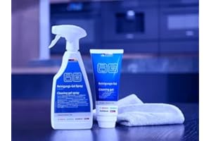 M SHOP ITALIA Gel tubetto 200 ml + gel forno spray 500 ml + panno morbido microfibra per forni compatibile con Bosch Siemens Neff Gaggenau