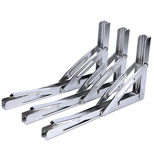 Amarine-made-Lange-Release-Arm-Heavy-Duty-poliert-Edelstahl-Regal-Bench-Tisch-zusammenklappbar-Regal-oder-Bracket-max-Laden-Reifestigkeit250kg-langen-Arm