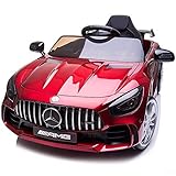【Zwei Betriebsarten】 Mit einer Fernbedienung können Eltern das Auto fernsteuern, wenn sich Ihre Kinder darin befinden, und es kann auch mit einer Batterie betrieben werden. Einmal voll aufgeladen, bietet es Kindern eine Stunde lang Spaß.