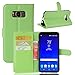 Produktbild casefirst Samsung Galaxy S8 Active PU Leder Tasche Handycover [Kartenfach] [Standfunktion] Ultra Dünn Flip Case Schutzhülle Slim Ledertasche Schutzhülle für Samsung Galaxy S8 Active Grün