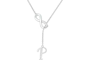 SAMINO Collana da Donna 26 Infinito Lettere Iniziali A-Z per Femmina Ragazze Collana Personalizzata per Moglie Fidanzata Sorella Amica Regali di Anniversario Compleanno Natale Festa della Mamma