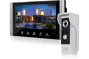 OBO HANDS Verdrahtete Video-Gegensprechanlage 7 Zoll Video-Türklingel Tür System Kits Unterstützung Freischaltung Überwachung für Villa Haus Büro Wohnung
