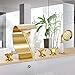Produktbild CLZ Hahn-Bassin-Mischer-Hahn, Badezimmer-Wasserfall-Antik-Hahn, All-Kupfer-5-Teiliges Set Goldenes Wasserfall Gesichtswasser Badewanne Wasserhahn Separate Waschtischmischer