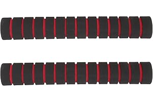 BESPORTBLE 2 uchwyty do kajaka z gąbki, nie są miękkie, wyściełane uchwyty do kajaka, zapobiegające powstawaniu pęcherzy, do rozkładanych wioseł, czerwone