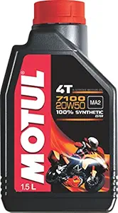 Motul 7100 4T 20W-50 API SN Fully Synthetic Petrol Engine Oil for Bikes (1.5 L)