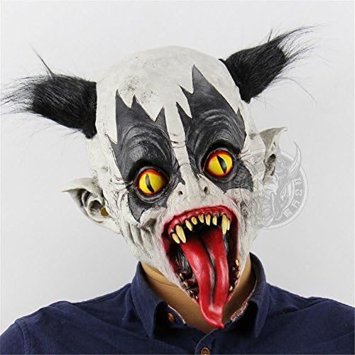 SQCOOL Variation Clown Masks Halloween Horror Bar Dance Chamber Escape Props Scary Latex Half Knife