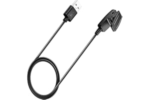 TUCANA Charge Cable Compatible for Garmin Approach S20/G10 Forerunner 235/35/64/230/630/645/645 Music/735XT/Vivomove HR/Lily, Replacement USB Charger Adapter, Charging Clip Sync Data Cable (1 pcs)