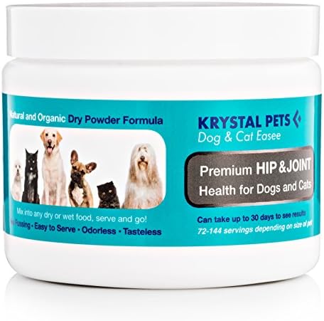 Hip and Joint Bone Supplement for Dogs and Cats. All Natural Ingredients, help Strength, Vitality, Joints. Easy to Use Powder Formula Just Add to Wet or Dry Food.