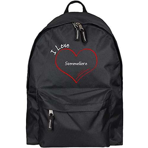 Preisvergleich Produktbild Rucksack Modern I Love Sommeliere schwarz