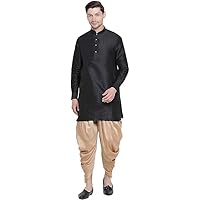 DHS Mart Men Ethnic Dhupan Silk Kurta and Dhoti Pant Set