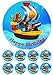 Produktbild "Schiff, Piraten" Tortenaufleger,Geburtstag,Tortendeko Deckopapier Zuckerpapier