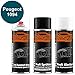 Produktbild Autolack Spraydosen Set für Kunststoff Stoßstange Peugeot 1094 Bleu Tahiti Haftgrund Basislack Klarlack mit Weichmacher Sprühdose