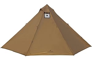Longeek 1-4 Person Teepee Tent Camping Hiking Heated Shelter HUT Chimney hot Tipi Easy Set Up