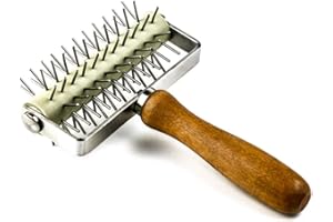 Venus valink Acier Inoxydable Cuisson Pâtisserie Rouleau Lime Roue, Pâte Pointe Rouleau Roue Pain Tarte Pizza Pâtes Cookie Trou Rouleau Fabriquant, DIY Spatule de Patisserie Outil