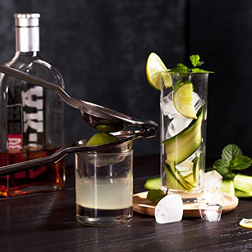 Zitronenpresse – Edelstahl rostfrei + spülmaschinenfest inkl. IngwerReibe / ZitronenReibe und Stoffbeutel - 5