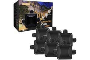 TWOWIN Scatola di Giunzione, 6PCS a 3 vie Connettore Interno/Esterno IP68 Ø 5,5-10,2 Millimetri Impermeabile (Nero)