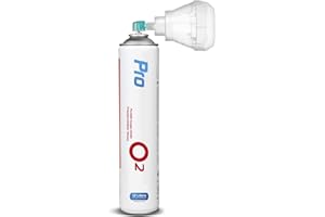 MACLEAN Promedix PR-994 Portable Oxygen Inhaler 12L in a Can 99.4% with Mouthpiece