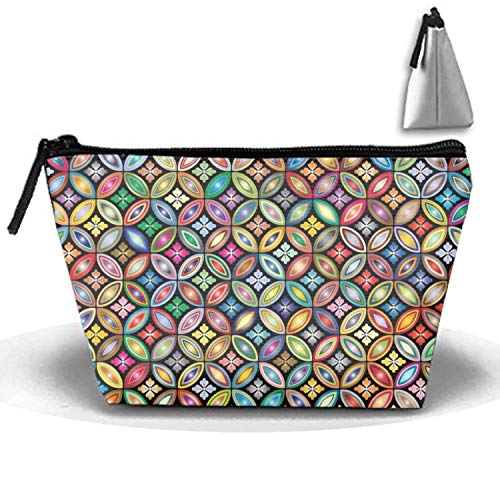 Dog+Garden Women Cosmetic Bags Portable Pouch Trapezoidal Storage Bag Travel Bag with Zipper