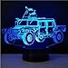 Produktbild Militär LKW Form 3D Led Tischleuchte Methacrylat Platte Handwerk Nachtlicht Innovative Lumine Deco Nachtlicht Farbige Kinder Geschenk