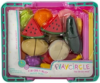 Play Circle Chop and Slice Fruit Basket – Teaches and Fosters Creativity – 100% BPA, PVC, Phthalate, and Lead Free – Plastic Accessories