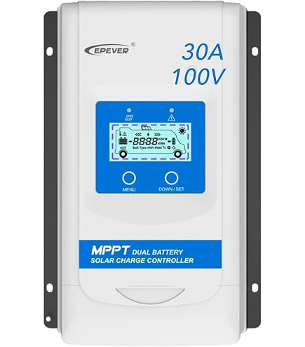 Contrôleur De Charge Solaire MPPT 30A – Avec Affichage LCD Et Double USB – 12/24V