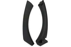 QWORK® Manija De Puerta De Automóvil, Adecuada Para Accesorios De Automóviles Compatible Con Bmw Serie 3 2004-2012 (E90 Derecha),Negro