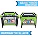 Monsieur Bébé ® Foldable baby playpen 90cm x 90cm with mattress + carrying bag - Three colors - Standard NF EN12227