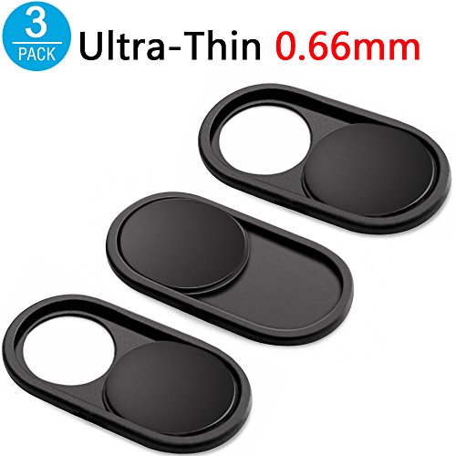 CloudValley Copertura Webcam Metallo Slider da, 0,66mm Ultra-Sottile Copri Webcam Cover per Macbook Pro, Computer Portatile, Mac, PC, Laptop, iPad, iPhone, Protezione la tua vita digitale[3 PACK]