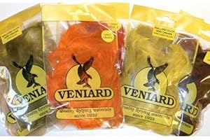 VENIARD Mallard Duck Drake Grey Flank Dyed & Natural Fly Tying Feathers.