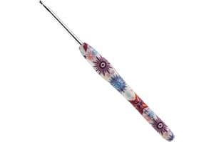 ‎COOPAY Coopay Crochet Hook with Beautiful Flower, 1 Piece Rubber Handle Crochet Hook 2.75 mm, Exquisite Ergonomic Crochet Hooks for Beginners, Solid Metal Crochet and Comfortable TPR Handle Crochet Hooks for