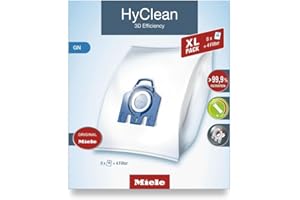 Miele 10455000 XL Pack HyClean 3D GN, Vacuum Cleaner Bags, Reliably Keep Dust inside the Vacuum Cleaner