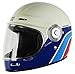 Produktbild Café Racer Integralhelm aus Glasfaser VEGA, Stil Vintage M Classic White