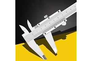 EUNEWR Pied à coulisse de 0 à 200 mm, pied à coulisse de précision en acier riche en carbone, avec précision de mesure élevée pour mesurer la profondeur, mesure intérieure Mesure extérieure (0-200 mm)