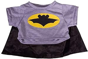 STUFFEMS TOY SHOP Bat Bear T-Shirt with Cape - 8"(20cm) Teddy Bear Clothes