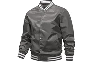 WNUKATO Men's Baseball Jersey Aviator Jacket Couple Models Windproof Casual Jacket