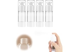 ‎GMTEO 4 Stück Airless Pumpspender, 2024 Neu Essence Lotion Vakuumflasche Cremekopf Vakuumflasche Spenderpumpe, Vakuum kosmetischer Reisebehälter für Reise Home Verwendung Cremetopf (30ml Lotionsflasche)