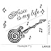 Hotportgift Guitar Inspiring Quote "Music Is My Life" Wall Sticker For Room Decal