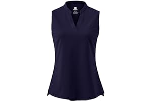 AjezMax Polo Senza Maniche Donna Camicia Sports Canotta Cotone Estiva Traspirante Golf Top