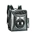 Produktbild Aqi7 Portable Haustier Träger Raumkapsel Form Atmungsaktive Haustier Hund Rucksack, Mesh Atmungsaktiv und Komfortabel Haustier Reiserucksack, Katze und Hund Versandtasche,Black