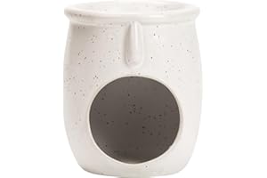 FYting Duftlampe für ätherische öle,Duftlampe Teelicht,Keramik Diffusor für ätherische Öle, Aromatherapie Ofen, ätherisches Öl, Kerzenlampe, Herd, Weiß (Cartoon Mund)