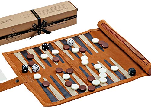 Jaques of London Roll-Up Backgammon 11-Zoll-Creme