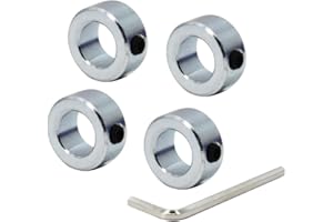 Zeberoxyz 4pcs 3/4" Bore Shaft Collars Sets-Screw Style Zinc Plated Solid Steel Lock Collars with 1-1/4"Outer Diameter and 9/16"Width for Drive shafts,The Automotive Industry etc.(3/4", Zinc Plated)