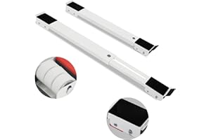 Leseed Base Per Lavatrice Regolabile, Portata 300 Kg, Base Con Ruote Con Base In Gomma Antiscivolo Ammortizzante, Adatta Per Frigoriferi, Divani, Armadi, Asciugatrici (Bianco)